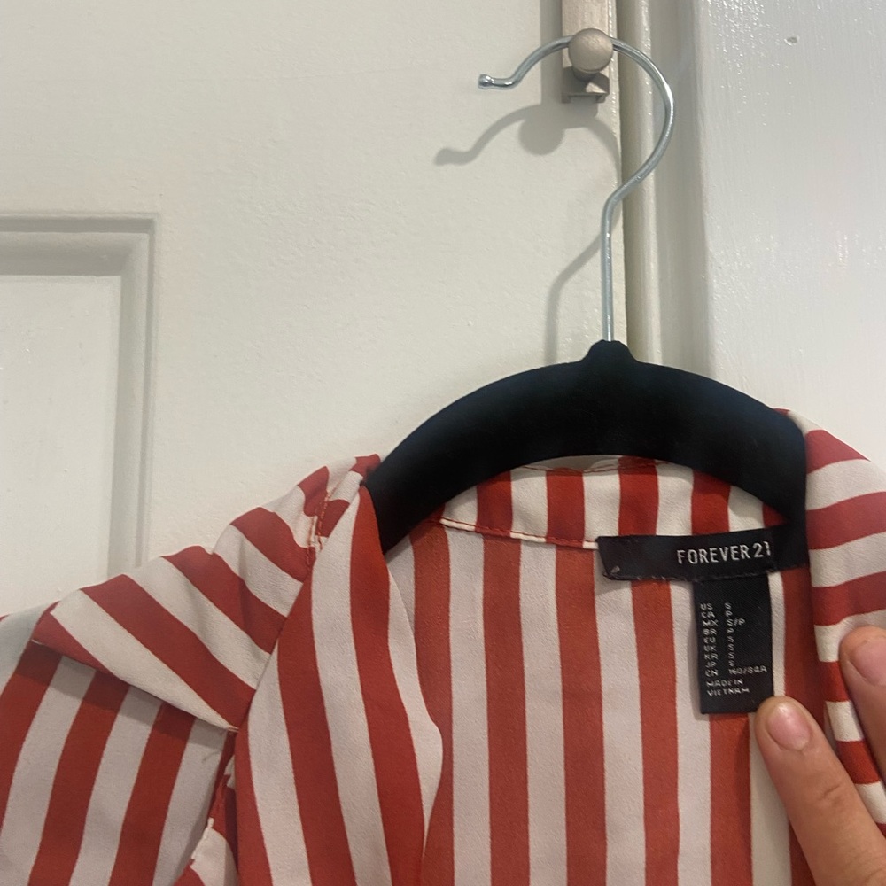 Striped Front Tie Croptop